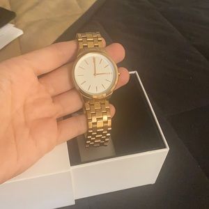 DKNY watch in rose gold